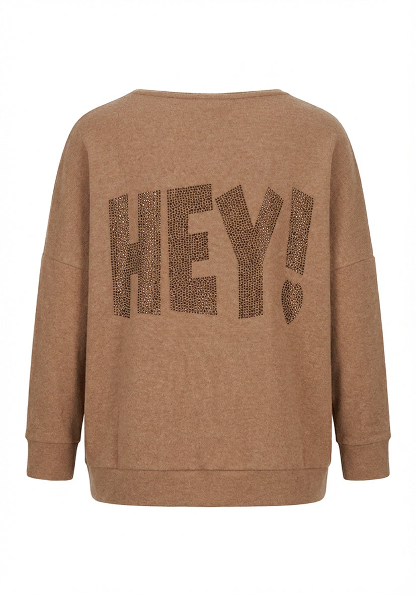 Soft Sweater HEY! - sand