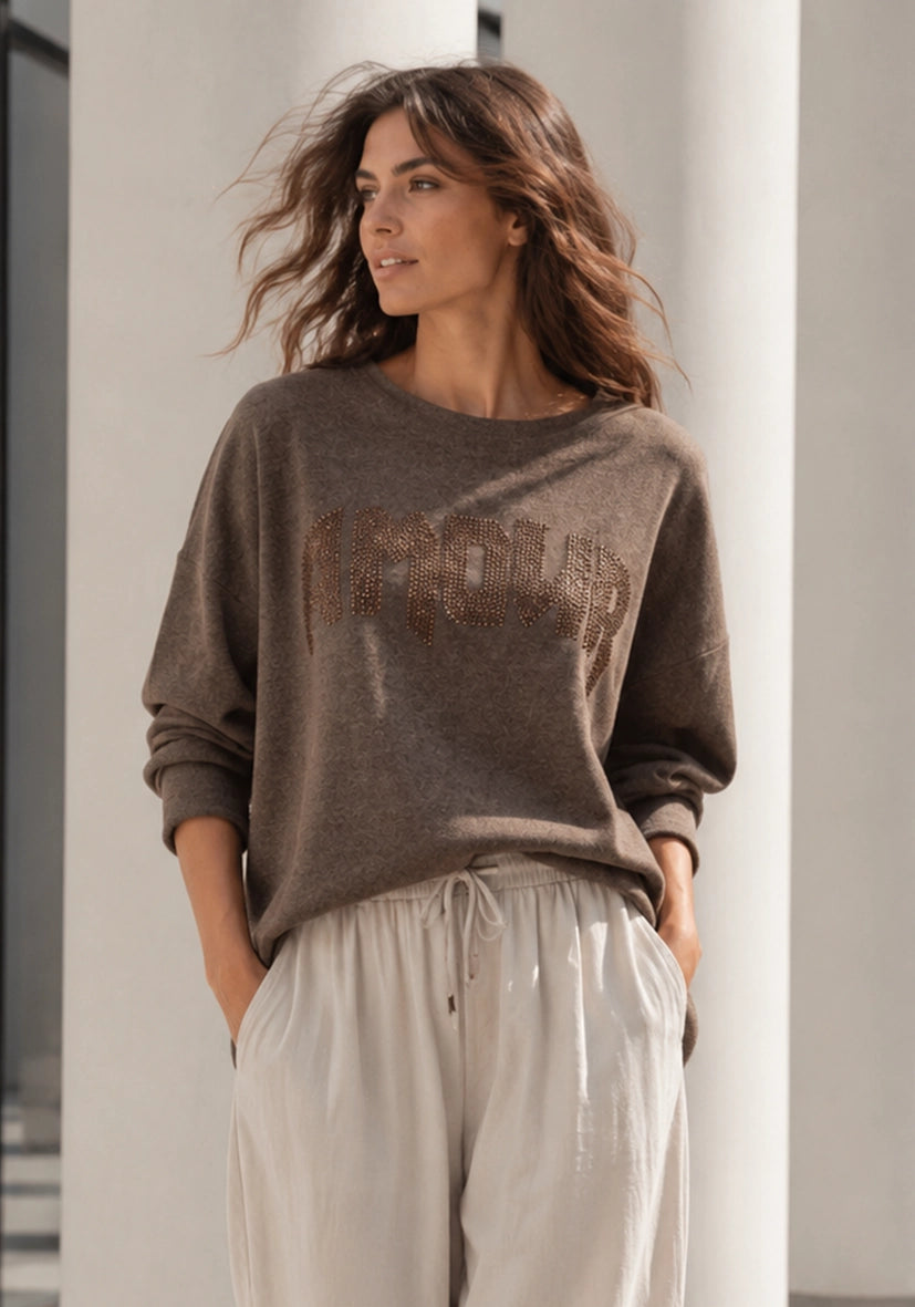 Soft Sweater Amour - braun