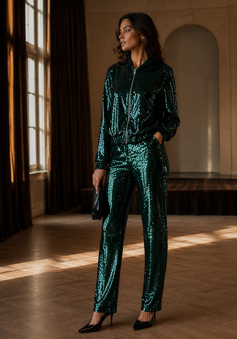 Pants Glamour Glow - Pinegreen