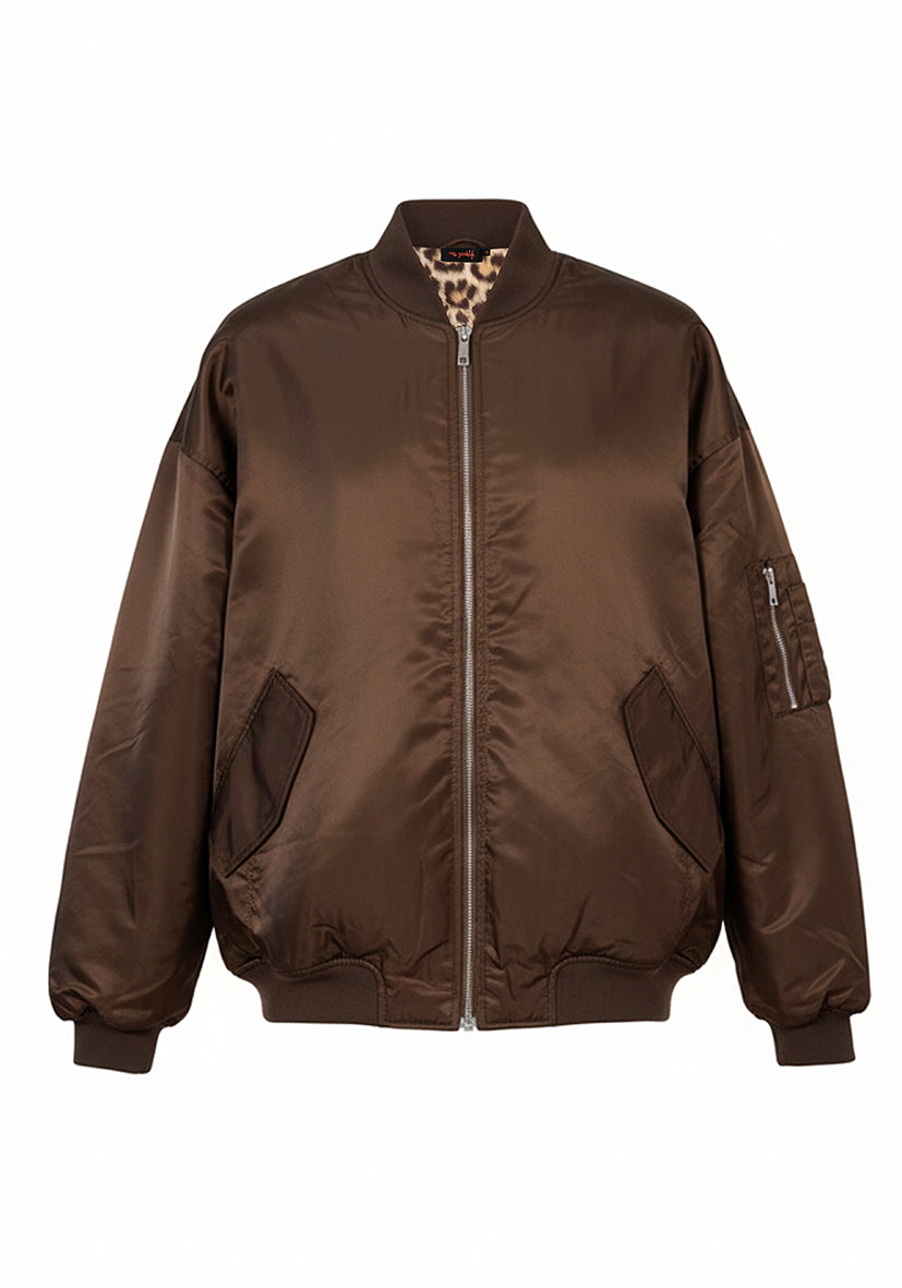 Bomberjacket Stitched Wild Heart - brown