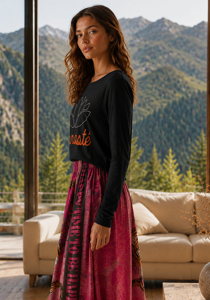 Longsleeve Namaste Black Stone