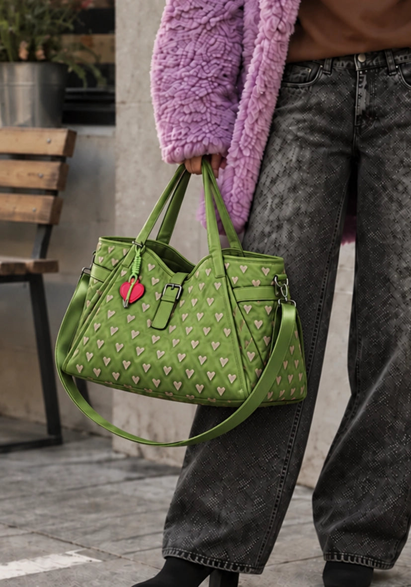 Shopper Miss Goodlife Heart - Grün