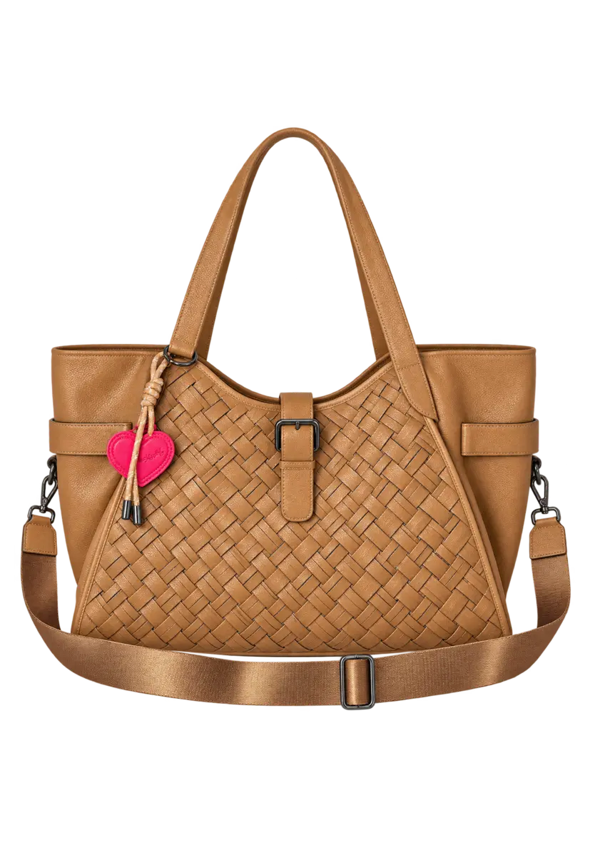 Leather Shopper Braided - Beige