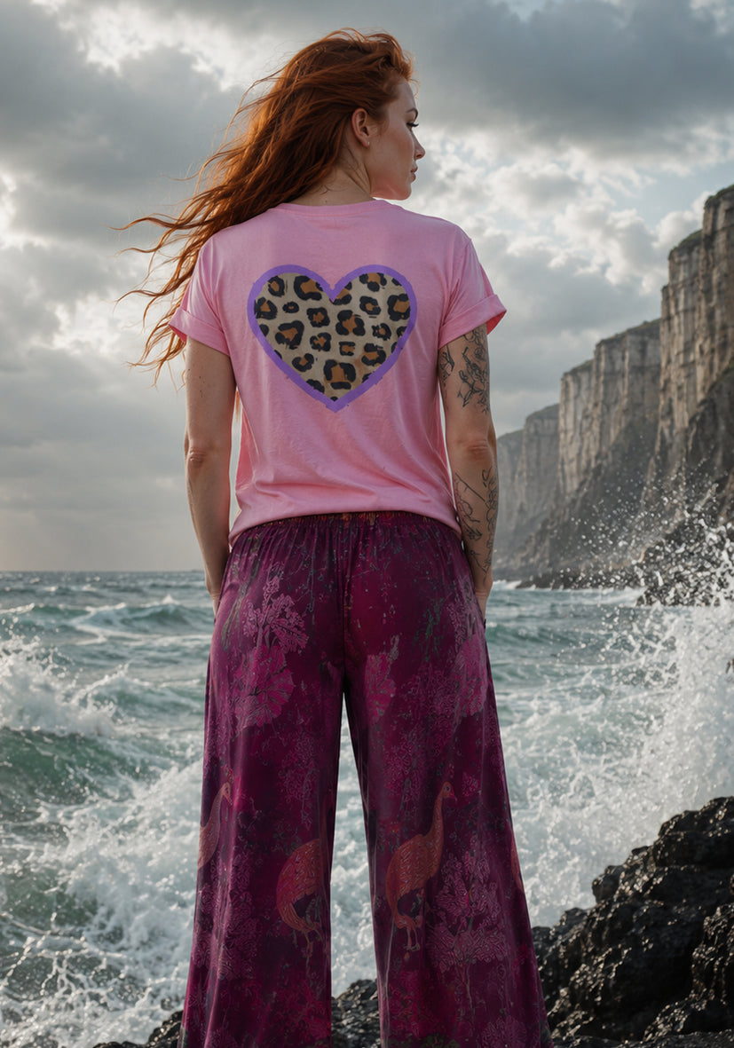 T-Shirt Roundneck XO Leo Hearts - flashrose