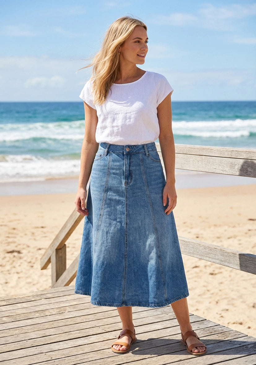 Jeans Flared Skirt