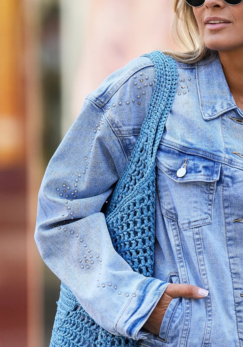 Jeans Jacket Studs Line