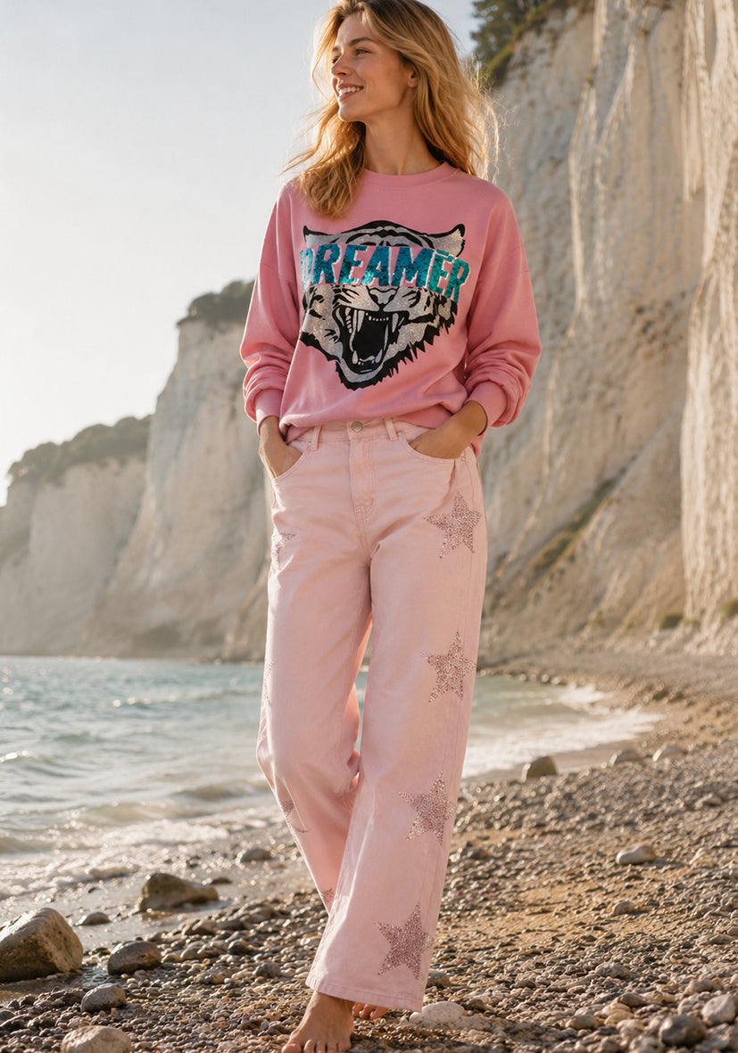 Jeans Stars - rosé