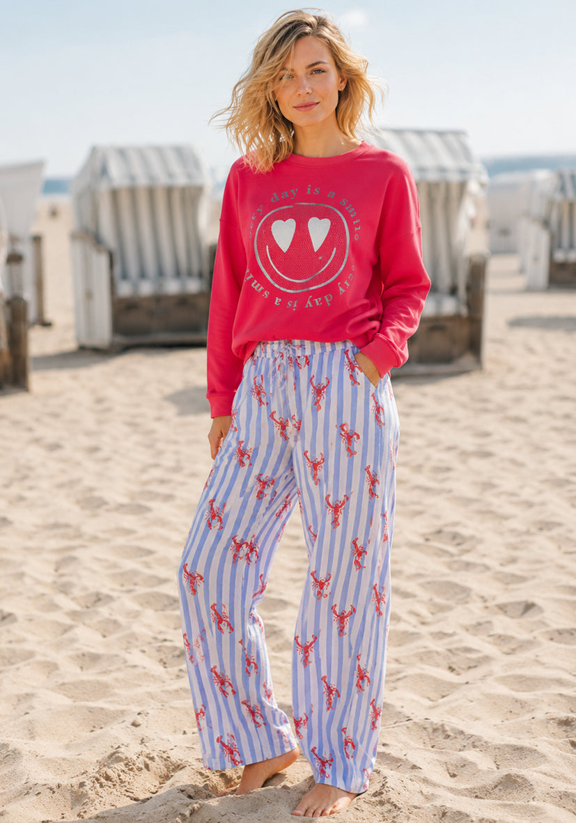 Pants Stripes Lobster