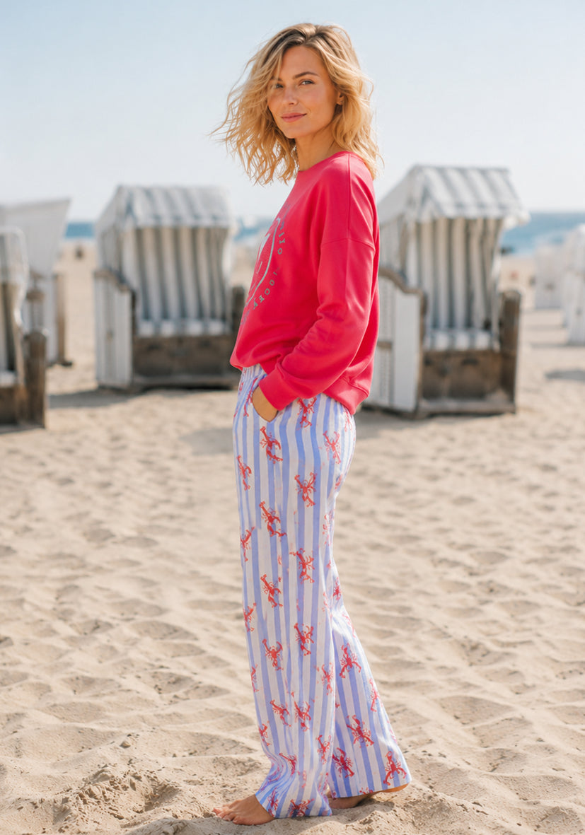 Pants Stripes Lobster