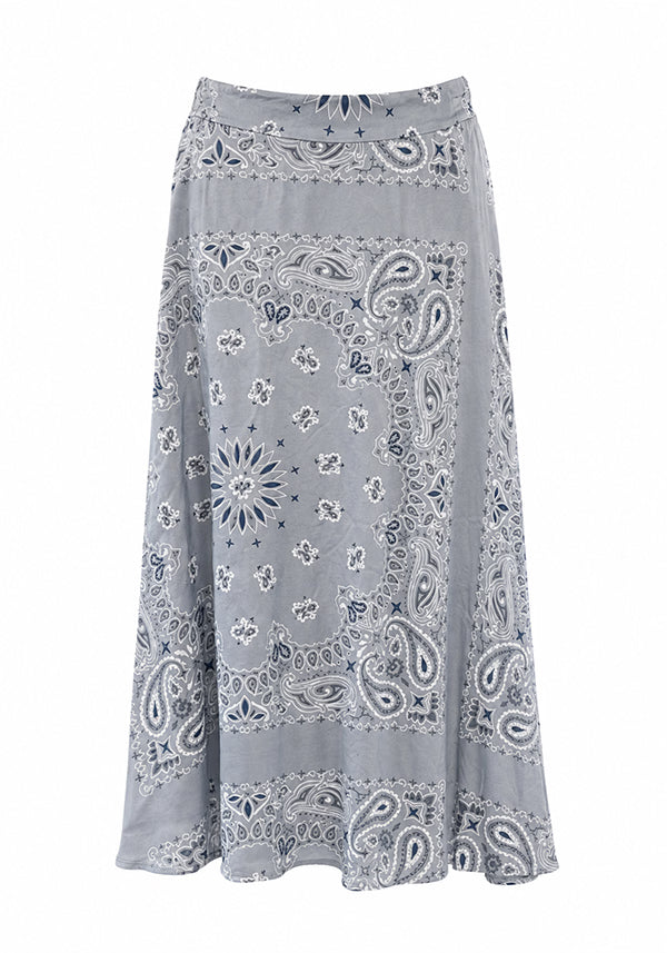 Skirt Paisley Silk - lightgrey