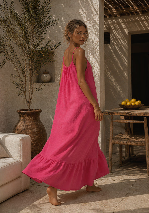 Maxi Dress Muslin - pink