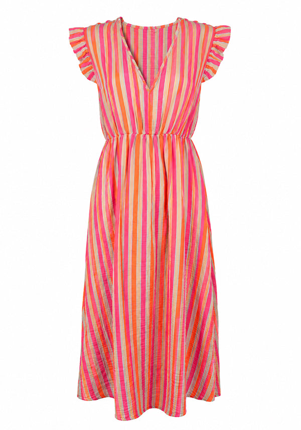 Dress Muslin Stripes - pink