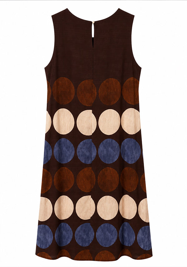 Maxidress Big Dots - chocolate