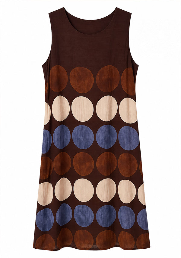 Maxidress Big Dots - chocolate