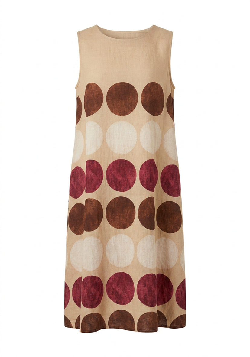 Maxidress Big Dots - sand