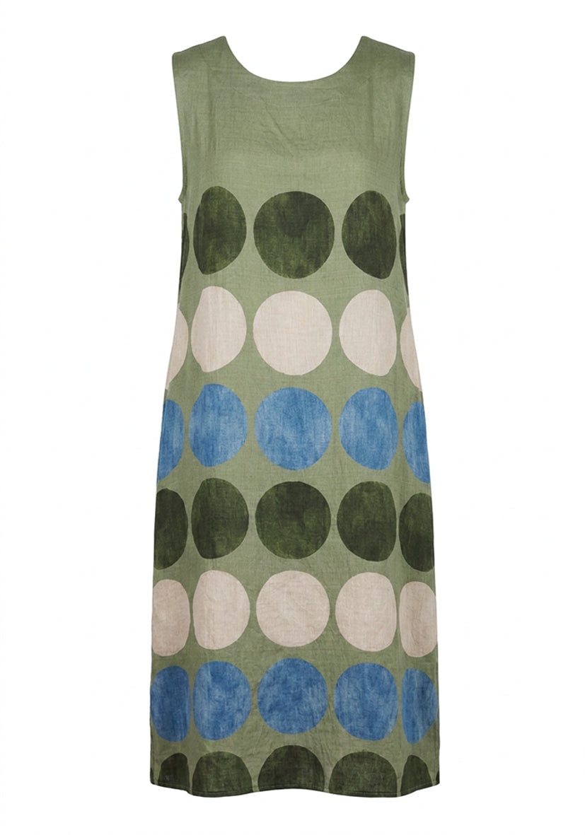 Maxidress Big Dots - olive
