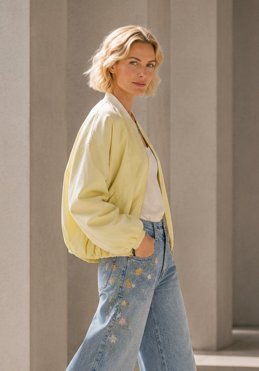 Bomberjacke light - yellow