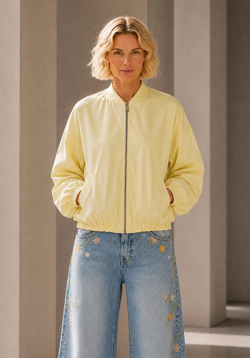 Bomberjacke light - yellow