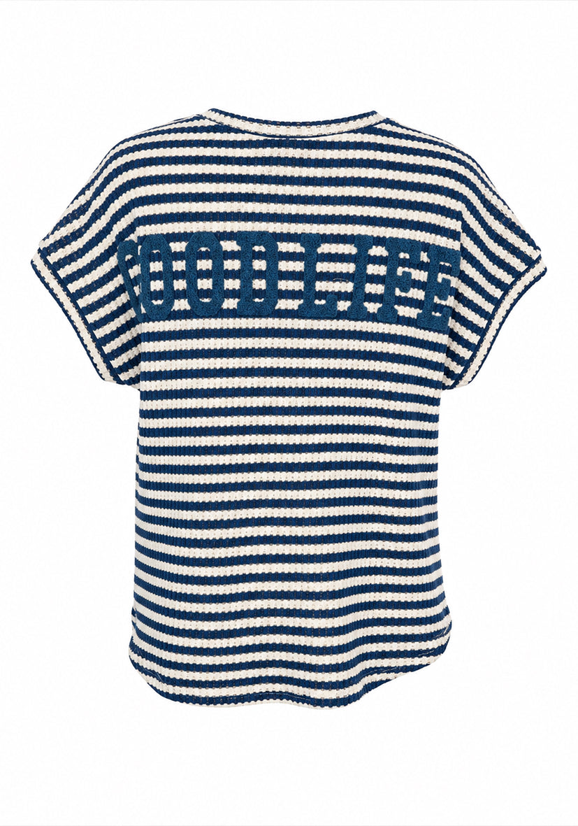 T-Shirt summer stripes - blue