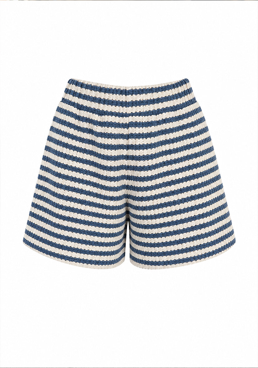 Shorts summer stripes - blue
