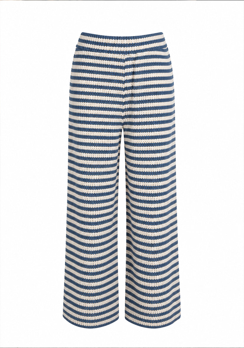 Pants summer stripes - blue