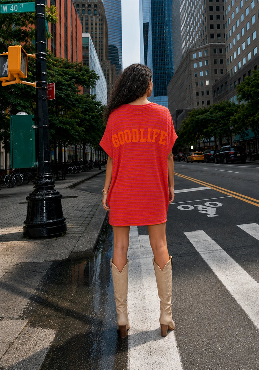 Longshirt stripes - orange