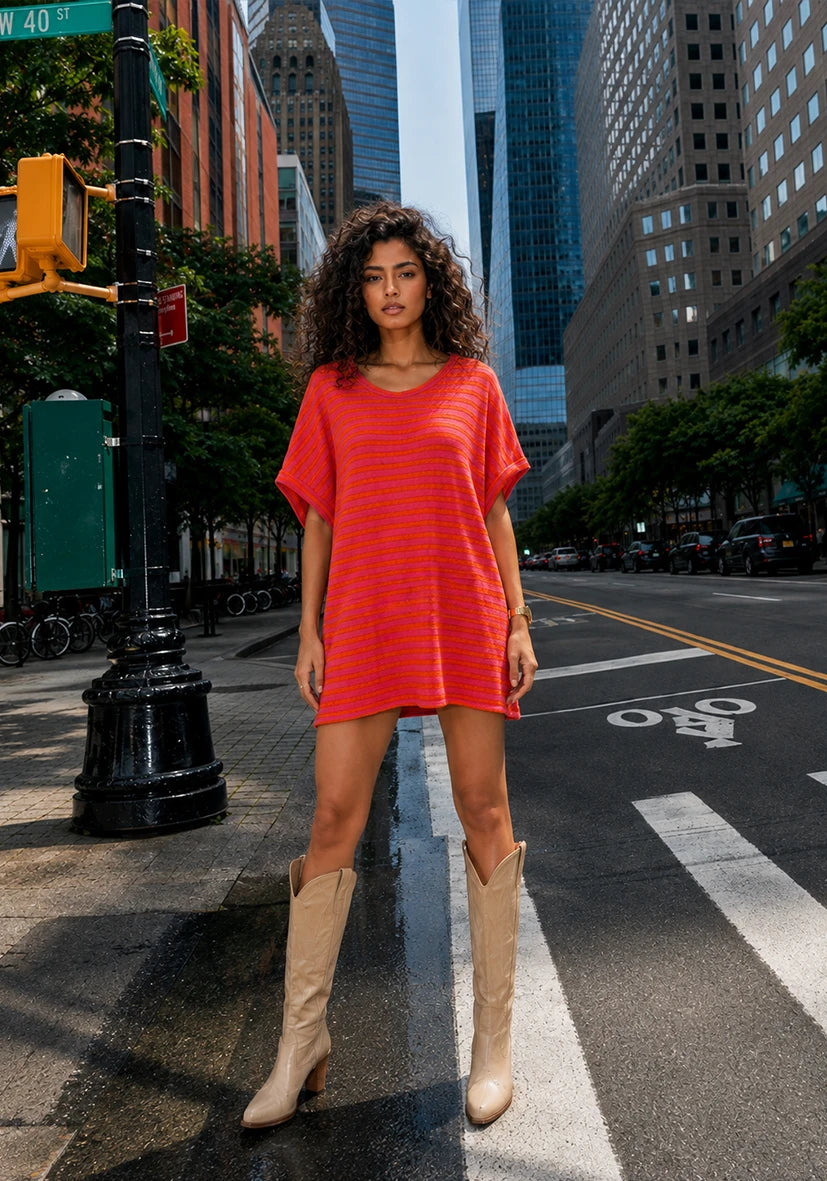 Longshirt stripes - orange