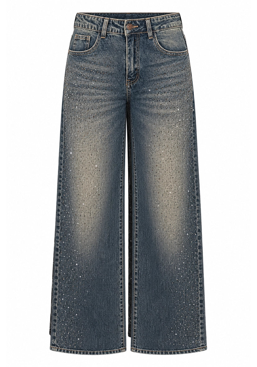 Jeans destroyed brown Sparkle