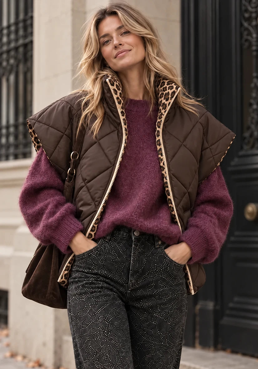 Reversible Vest Leo Chocolate