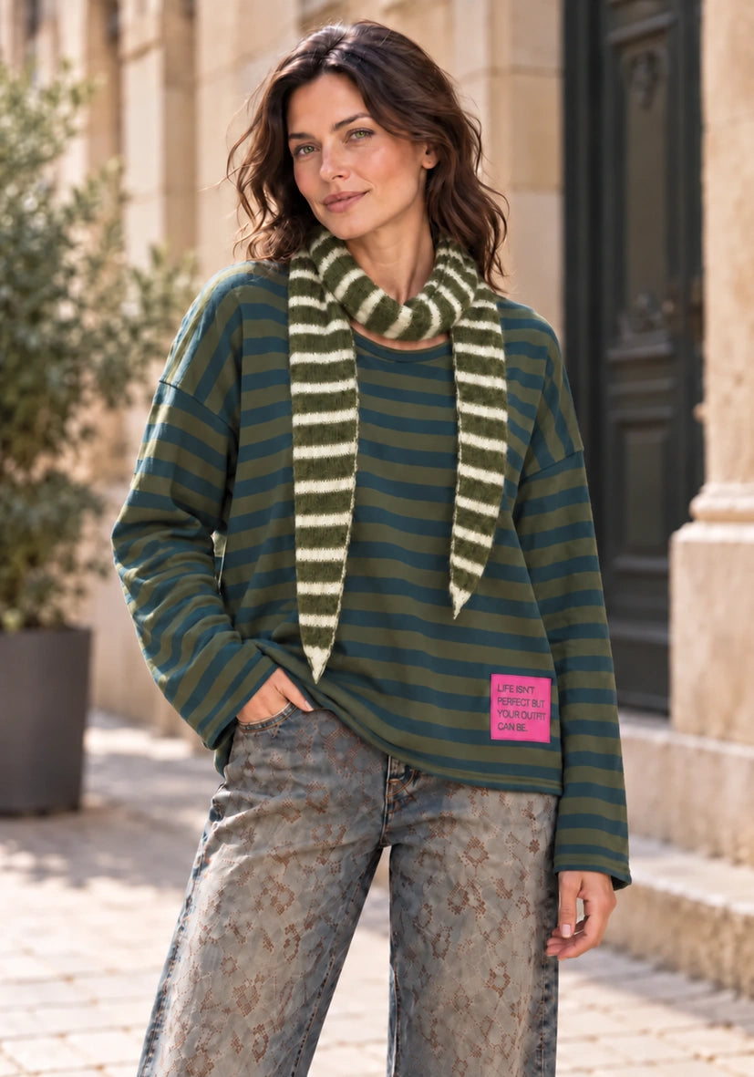 Small scarf stripes - Olive