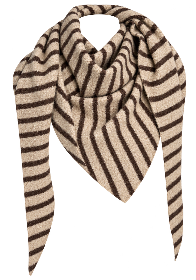 Trianglescarf stripes - Braun/Sand