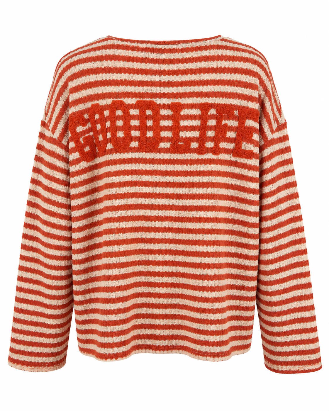 Knit Longsleeve stripes - Creme/taupe