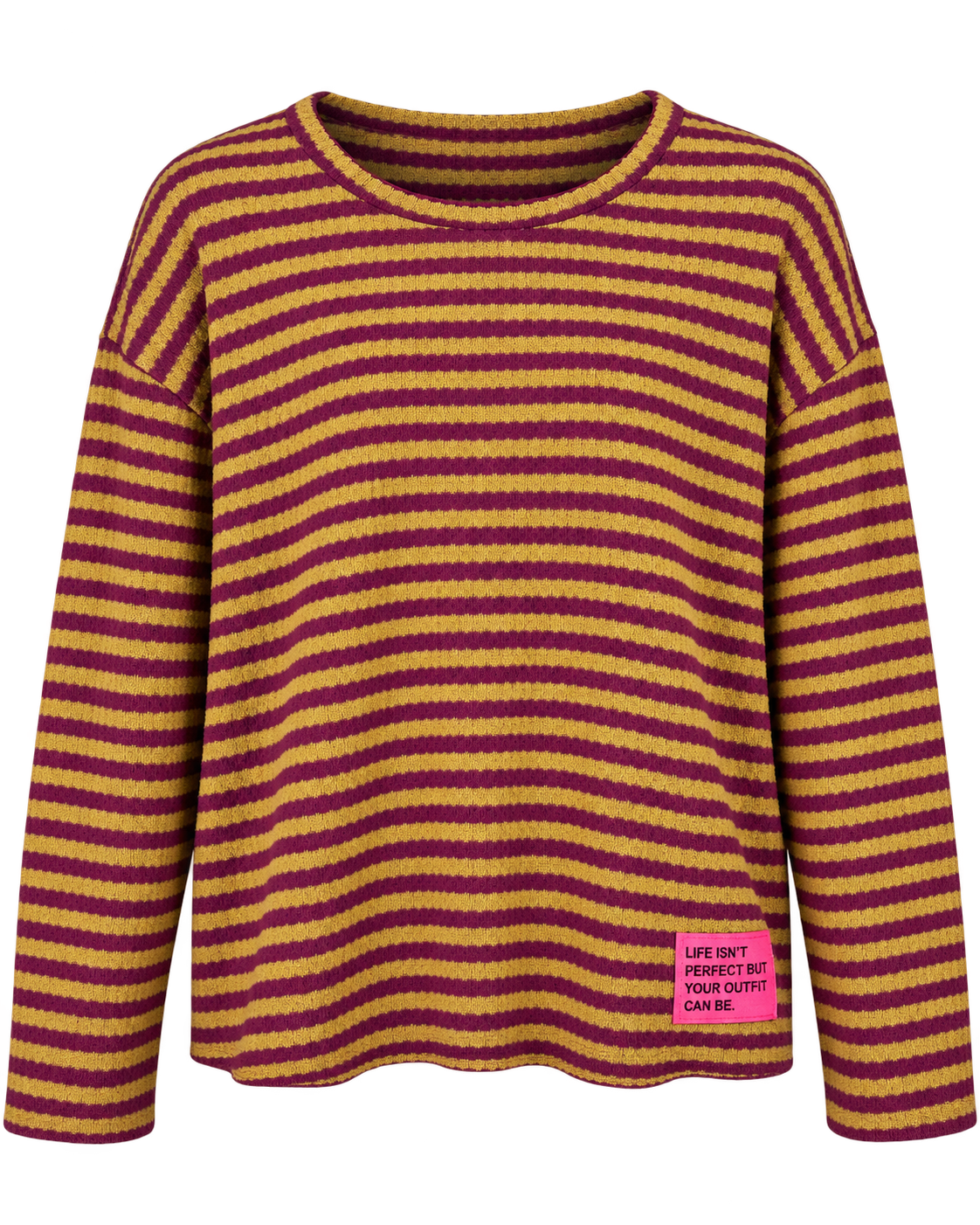 Knit Longsleeve stripes - Plum/Gold
