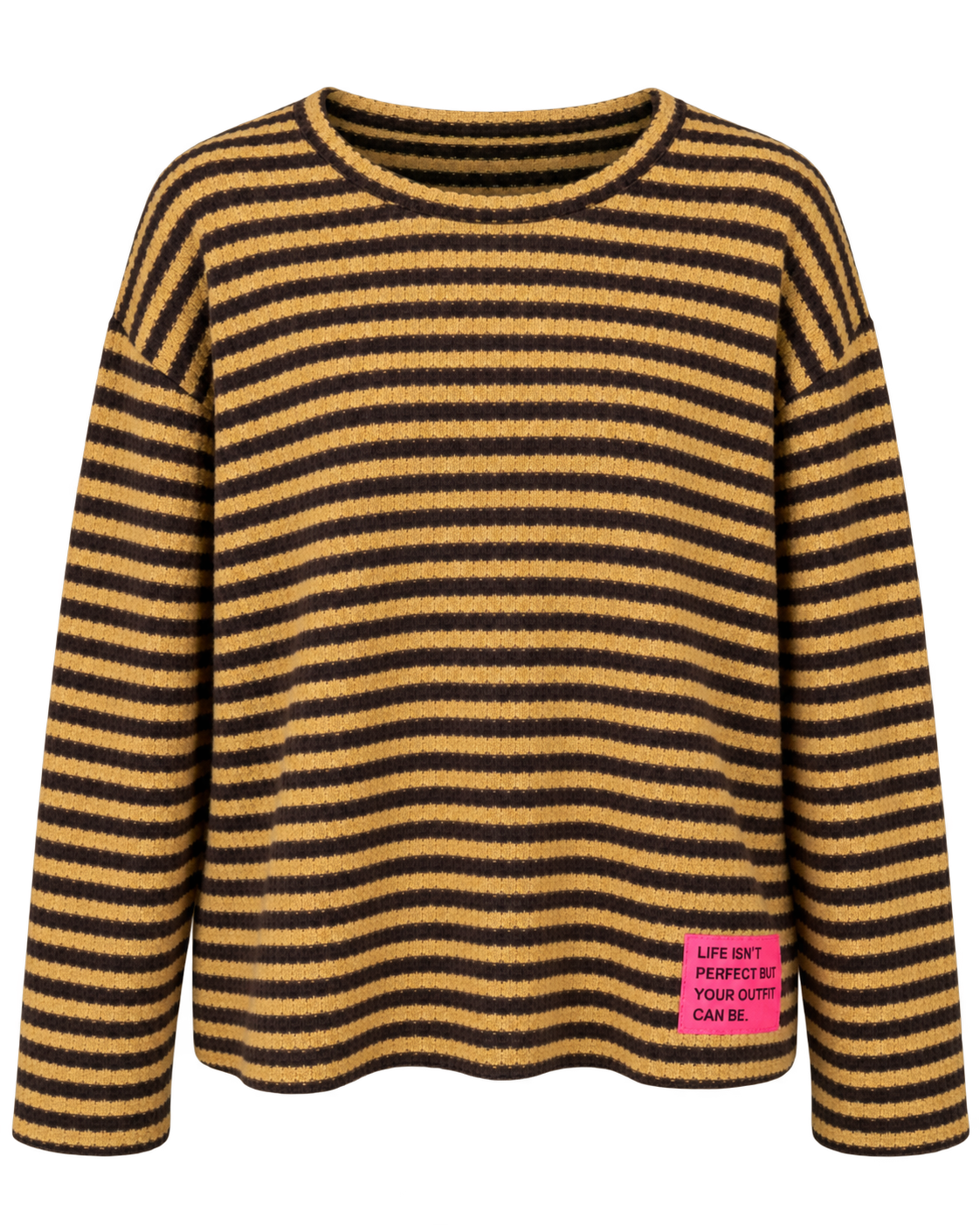 Knit Longsleeve stripes - Pistachio/Brown