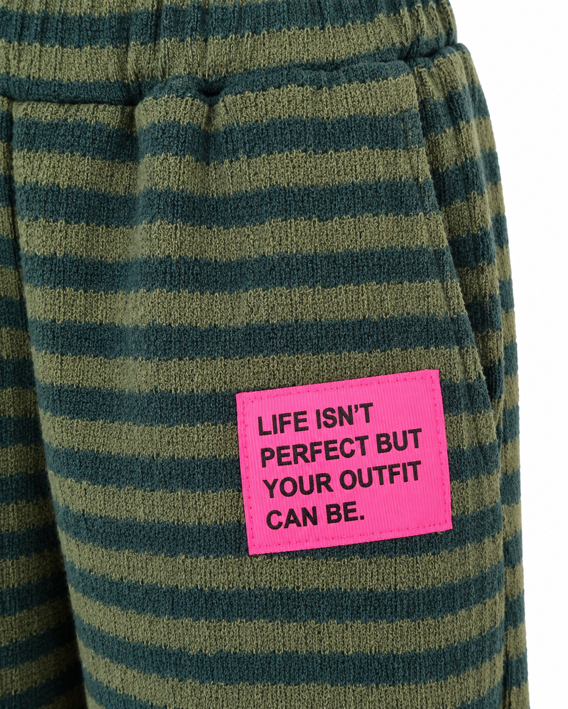 Knit Pants stripes - Khaki/Darkgreen