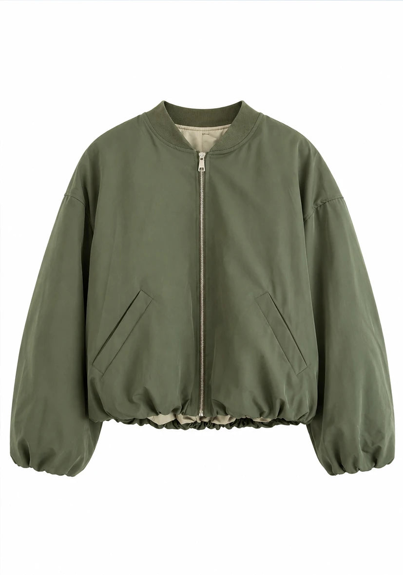 Bomberjacket Hearts Lining - olive