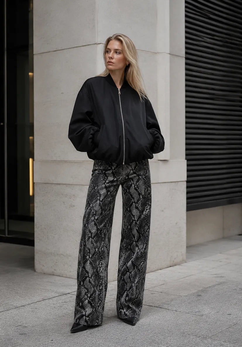 Blouson aviateur uni - Prune