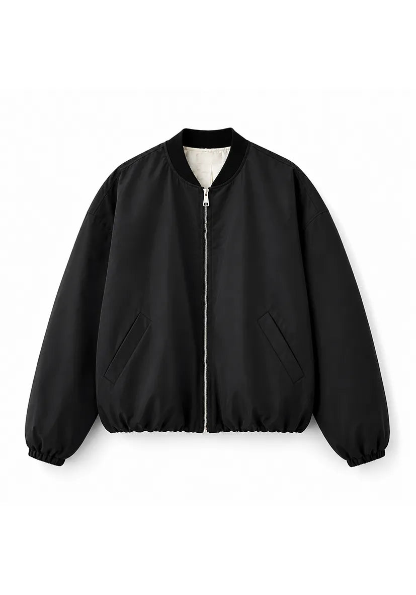 Blouson aviateur uni - Prune