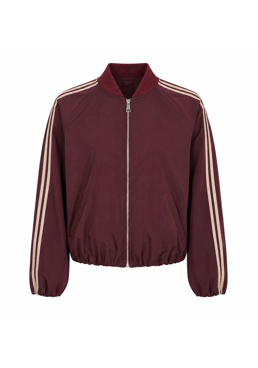 Cazadora bomber lisa - ciruela