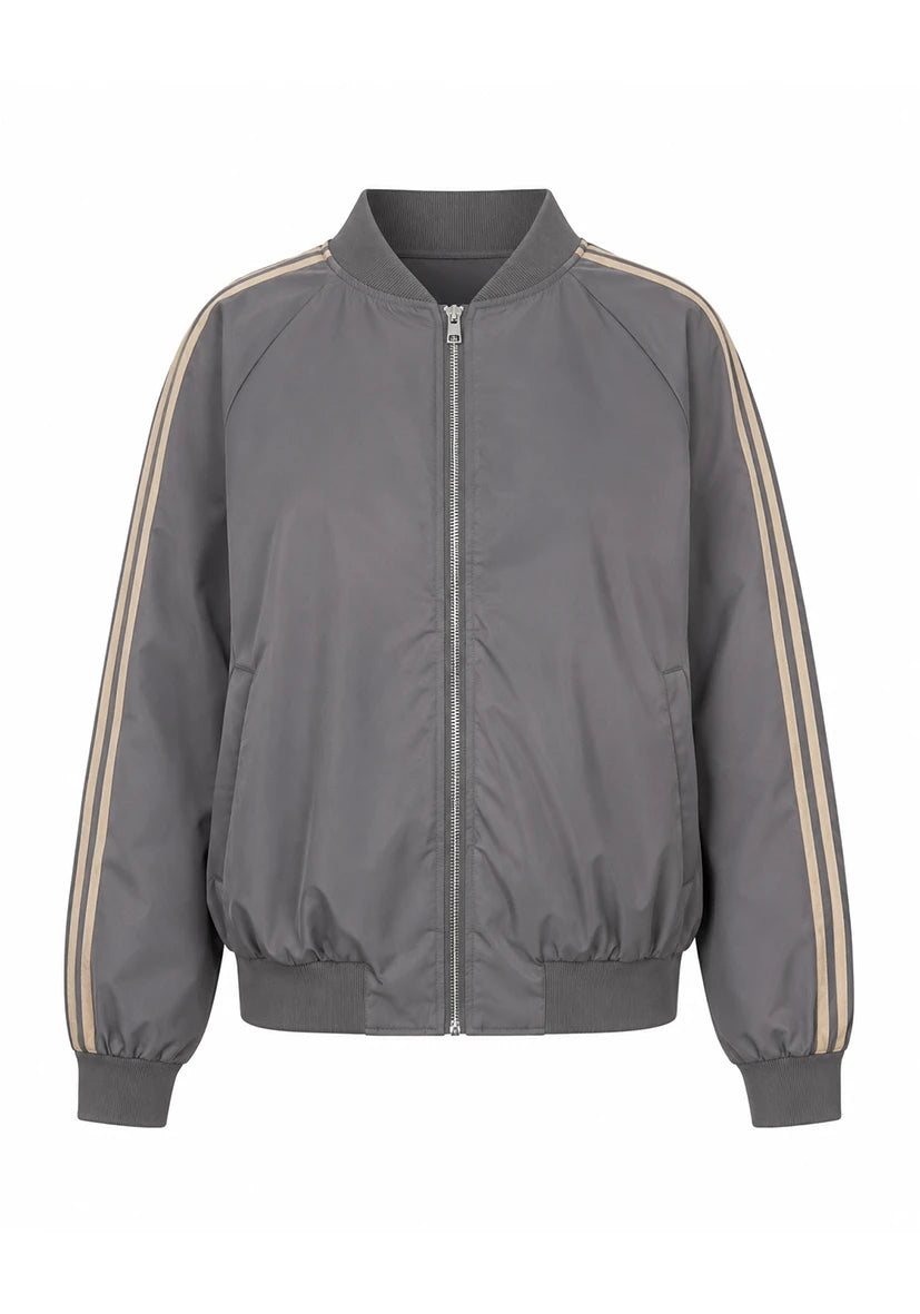 Cazadora bomber lisa - ciruela