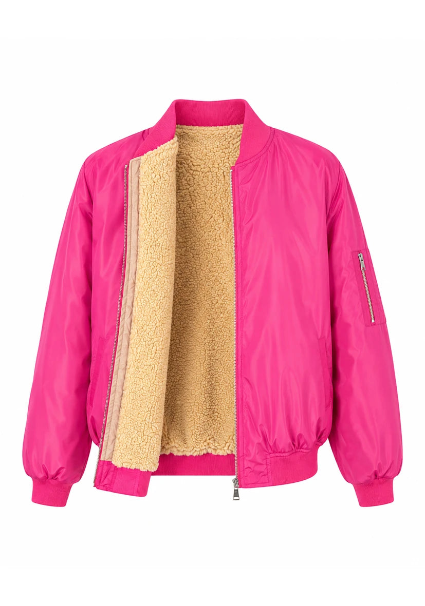Blouson aviateur uni - Prune