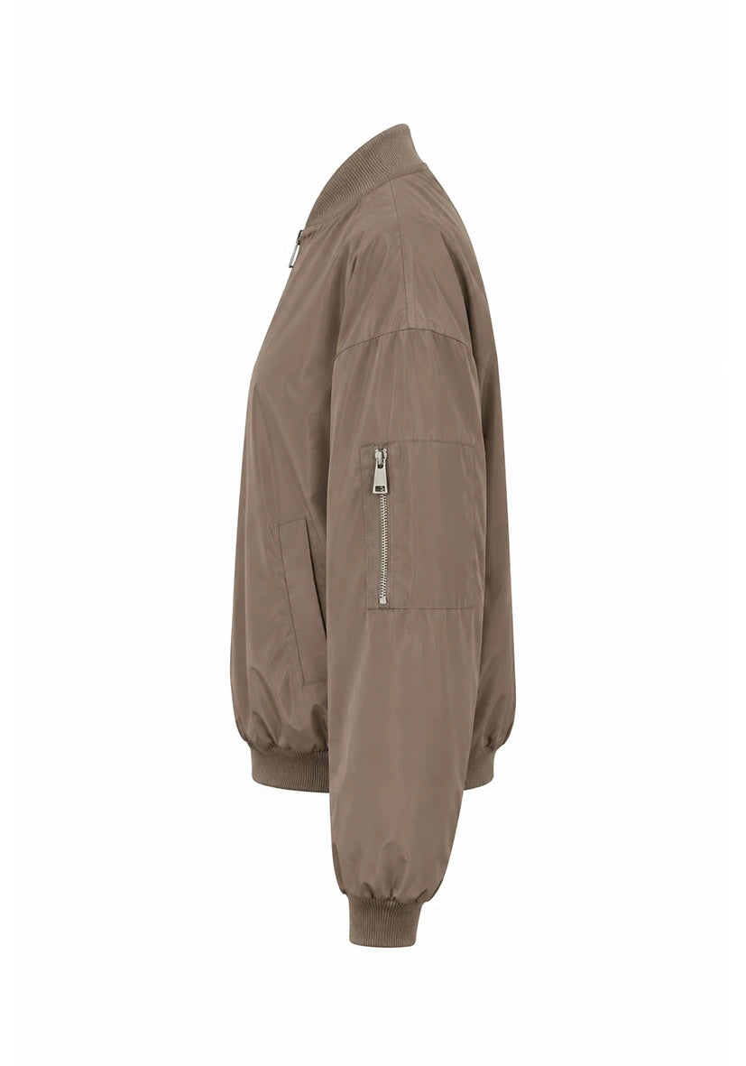 Cazadora bomber lisa - ciruela