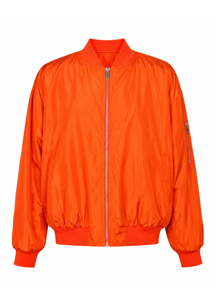 Bomberjacke Teddy Fleece- neonorange