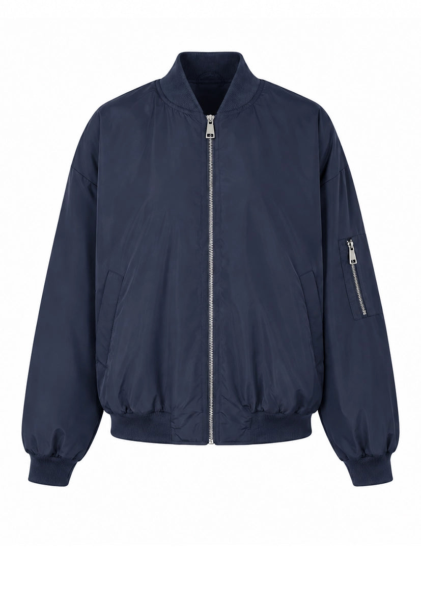 Cazadora bomber lisa - ciruela