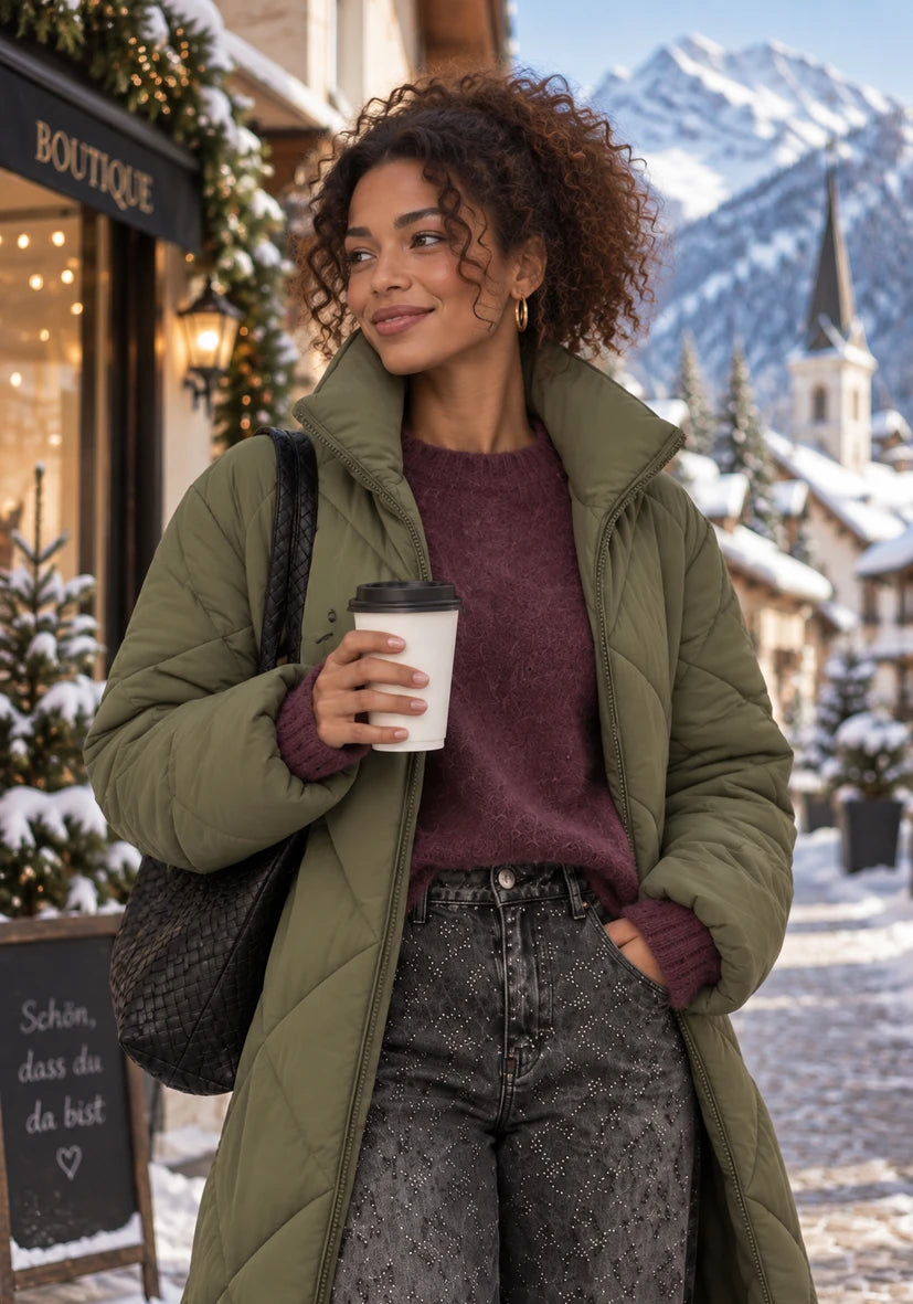 Maxi Puffer Coat olive