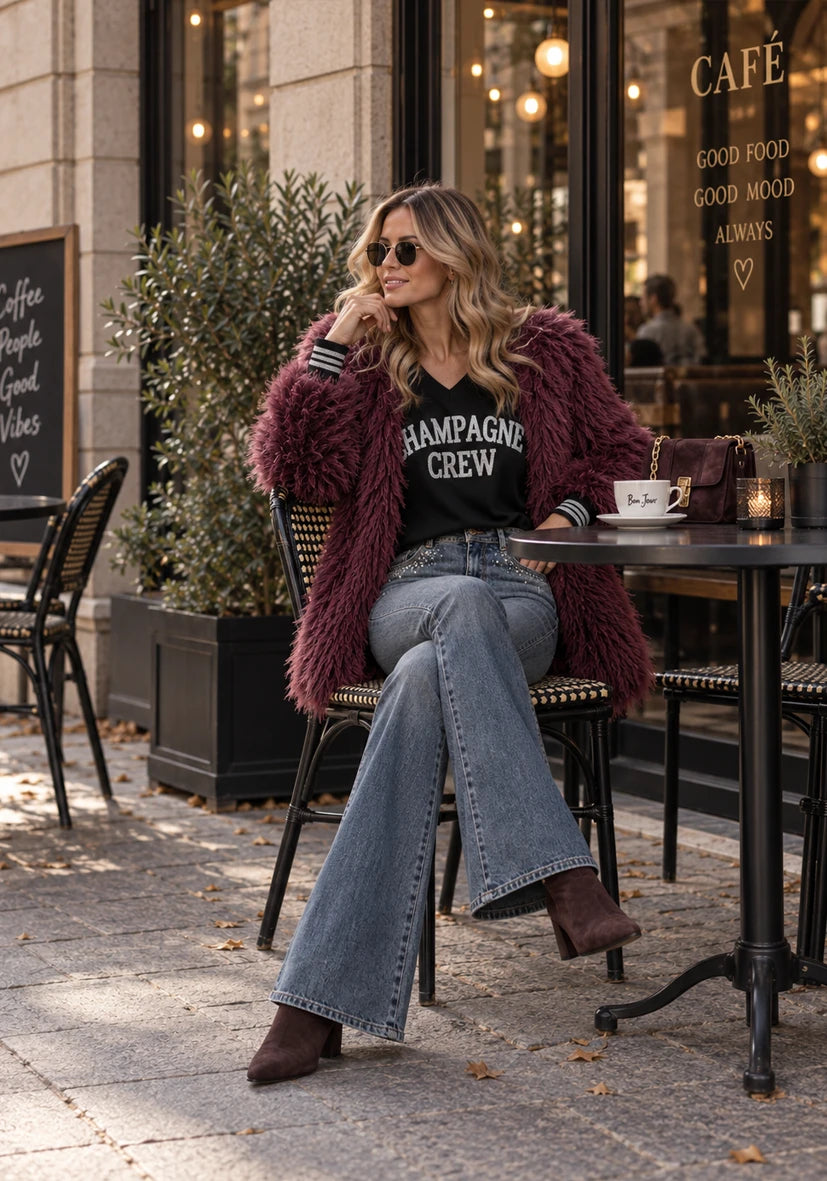 Jacket Midi Cozy Cloud Bordeaux