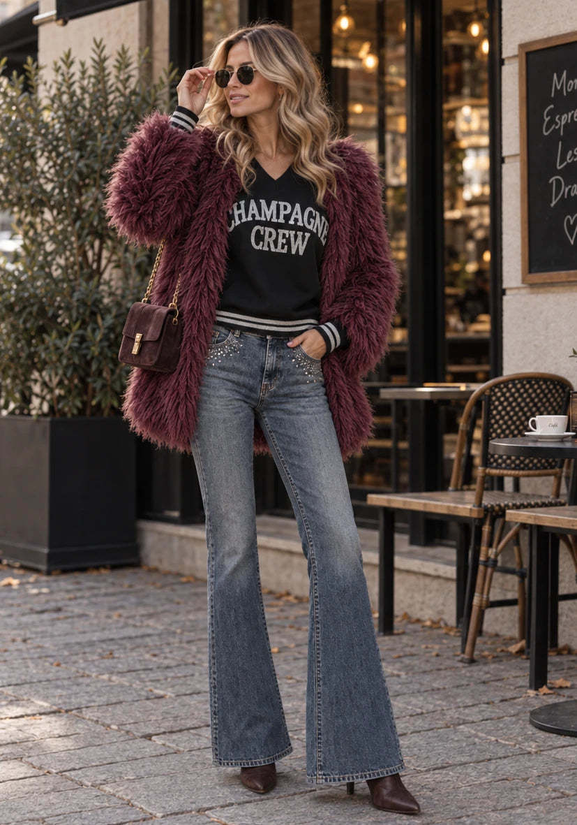 Jacket Midi Cozy Cloud Bordeaux
