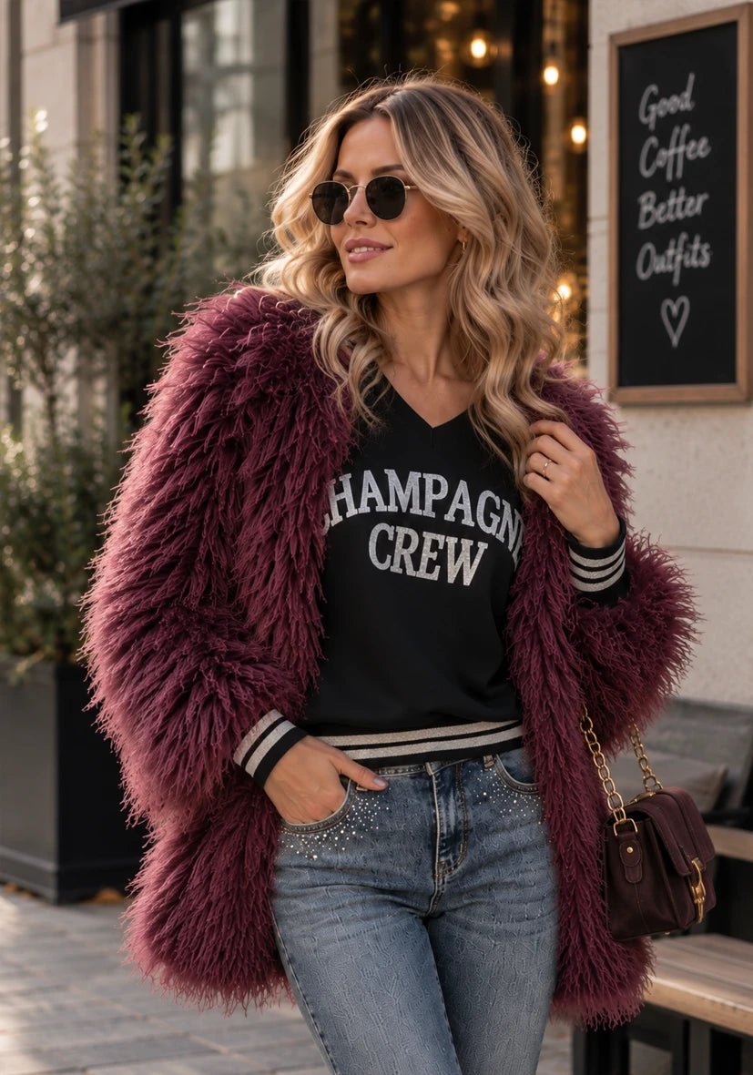 Jacket Midi Cozy Cloud Bordeaux