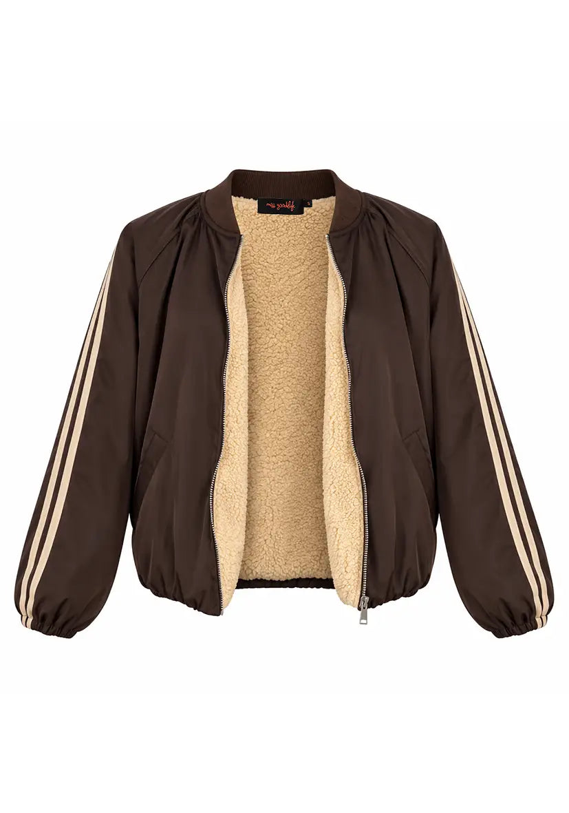 Bomberjacke Teddy Fleece - braun
