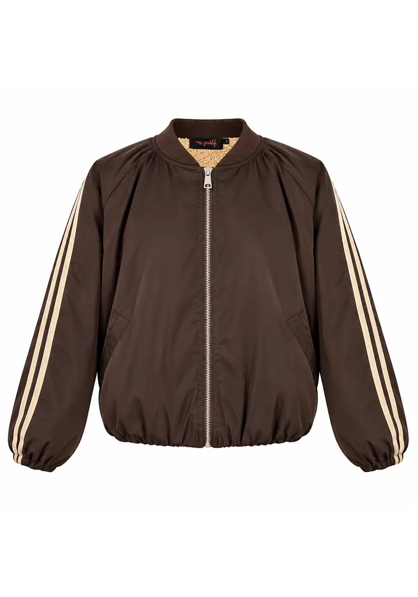 Bomberjacke Teddy Fleece - braun